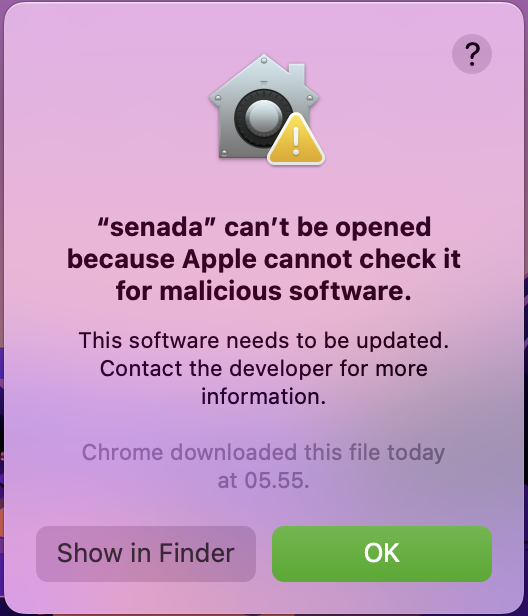 Mac Gatekeeper — app can't be opened